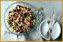 Three Bean Chutney Salad